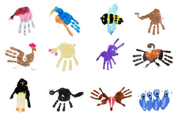 Рисование отпечатками рук