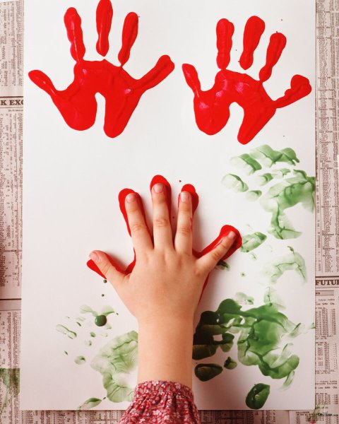 Рисование ладошками животных