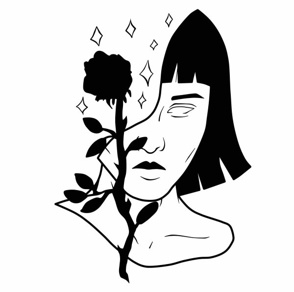 Эстетичные рисунки черно белые