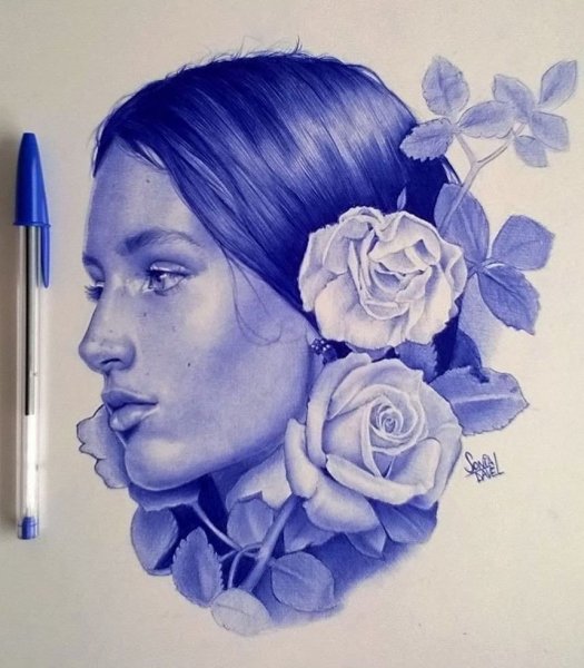 Рисунок шариковой ручкой