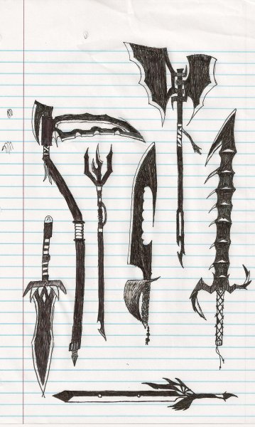 Скетчи холодного оружия