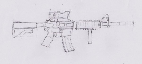 М416 автомат рисунок