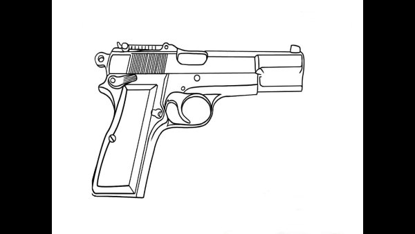 Пистолет раскраска