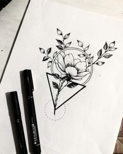 Тату чёрной ручкой