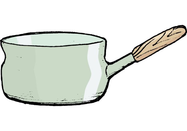 Кастрюля с ковшиком рисунок