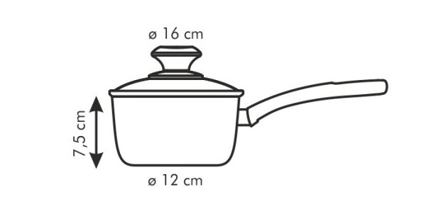 Ковш с крышкой Tescoma Vision 14 см, 1 л 779414