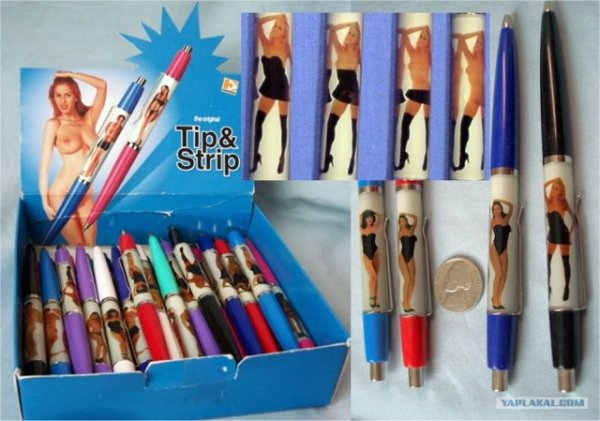 Ручка с раздевающейся женщиной