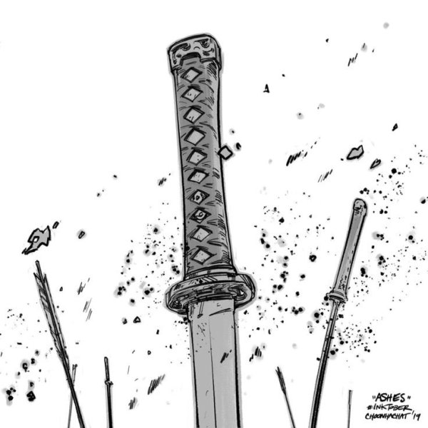 Катана Ashes inktober