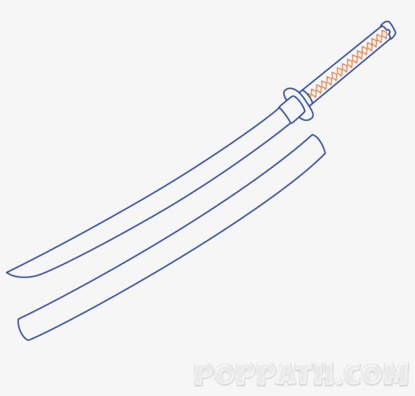 Катана акаме чертеж