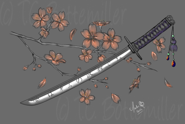 Японская катана арт