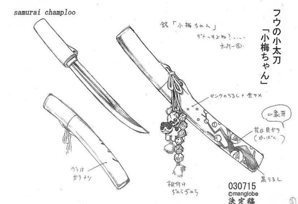 Японский меч танто чертеж