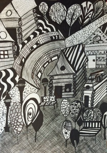 Декоративная графическая композиция