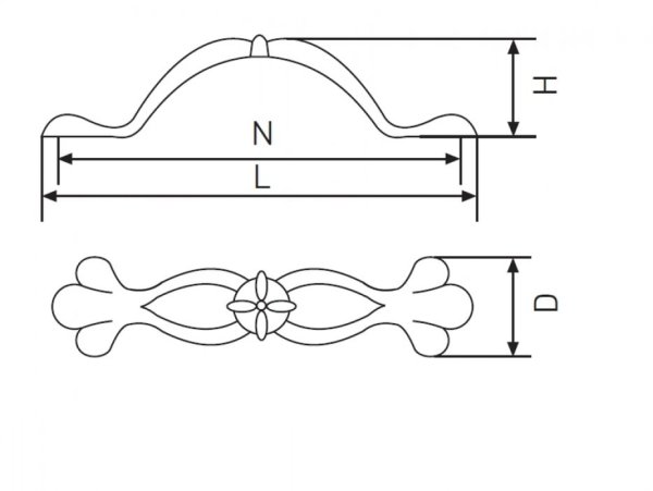 Ручка скоба 1200 Antique Silver