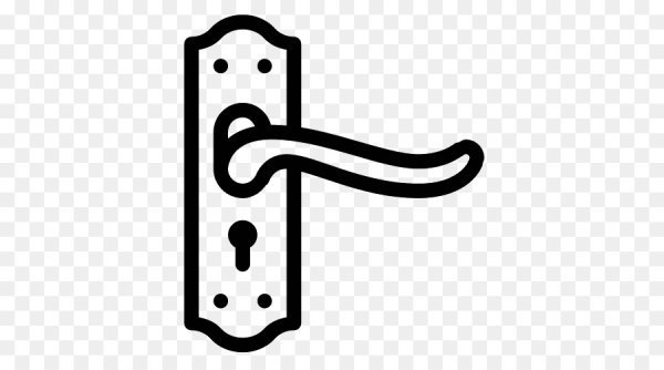 Дверная фурнитура на прозрачном фоне