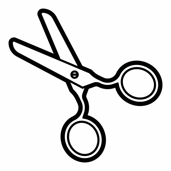 Ножницы черно белые