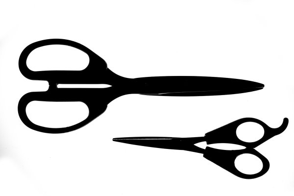 Ножницы на белом фоне