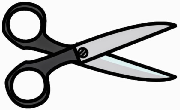 Эскиз ножниц швейных