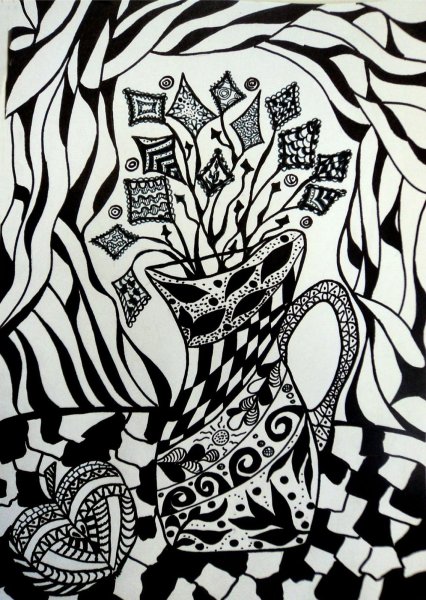 Декоративный натюрморт Графика