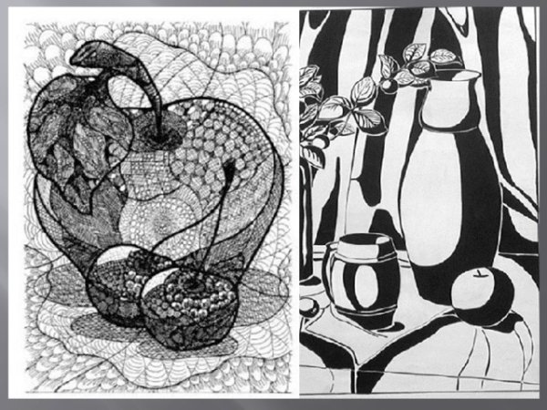 Техника пуантель тушью