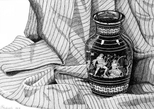 Натюрморт в стиле Зентангл