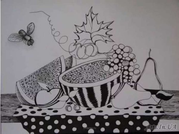 Декоративный натюрморт Графика