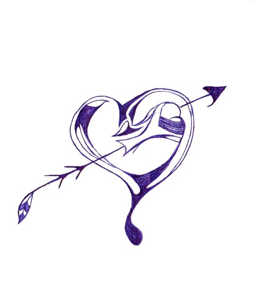 Рисунки ручкой про любовь