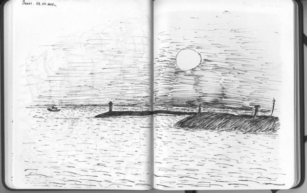 Море гелевой ручкой