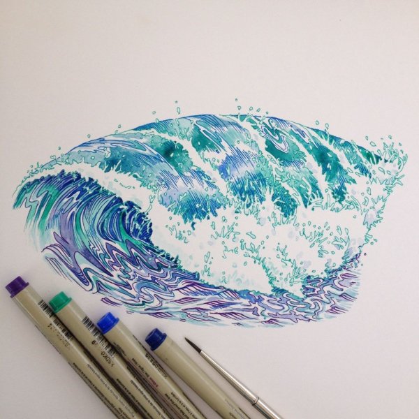 Море фломастерами