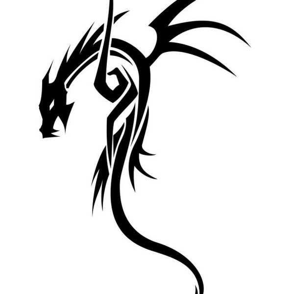 Простые черные тату