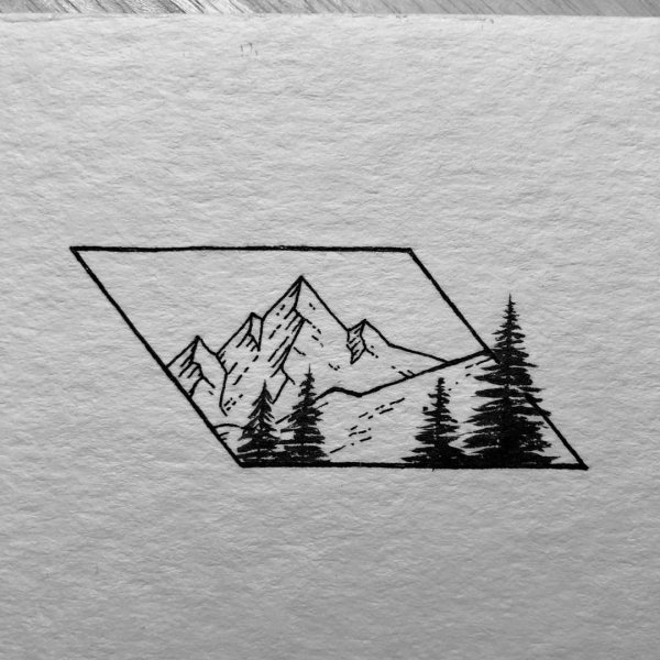 Горы геометрия эскиз