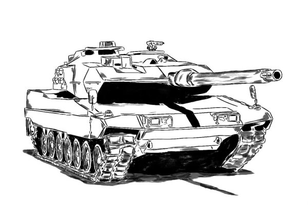Современный танк рисунок