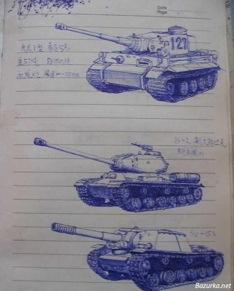 Рисунки шариковой ручкой в тетради