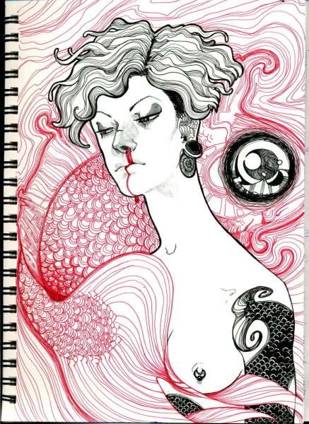 Рисунки гелевой ручкой для скетчбука