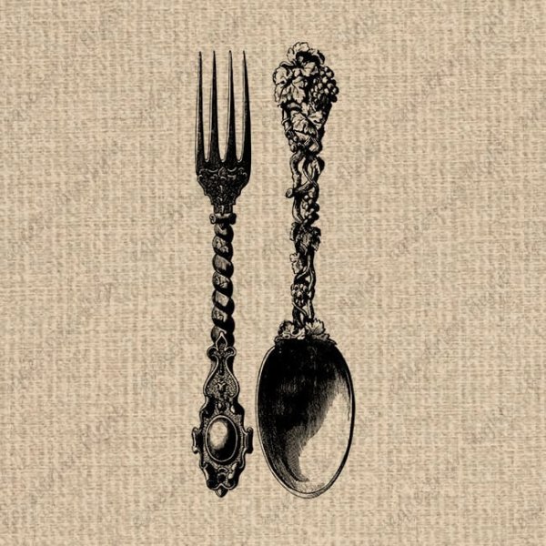 Столовые приборы Гравюры