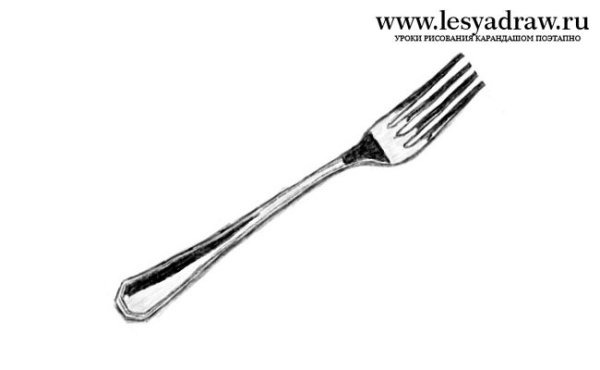Вилка карандашом
