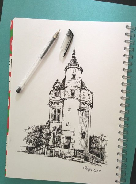 Замок гелевой ручкой