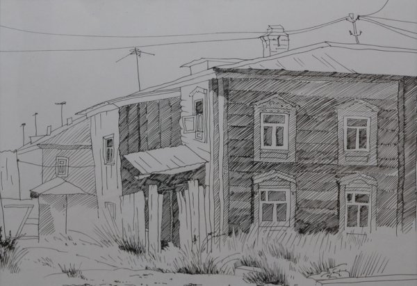 Пленэр Графика улица