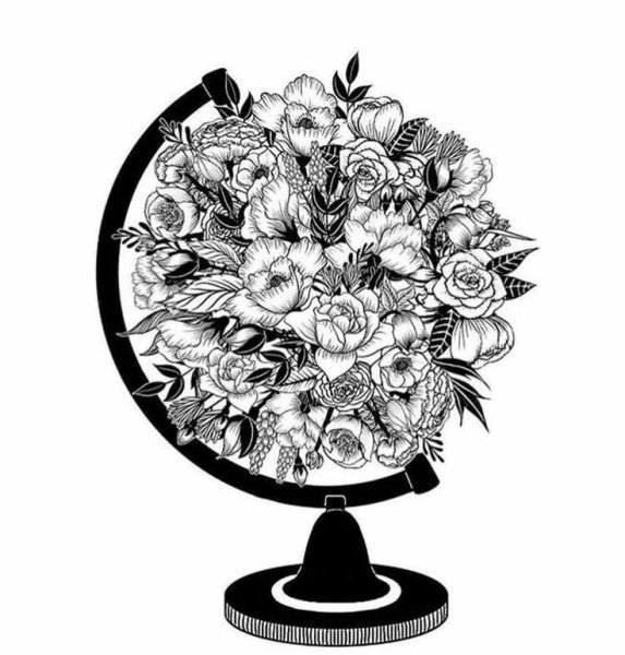 Ваза на столе карандашом