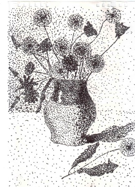 Цветочная композиция в графике