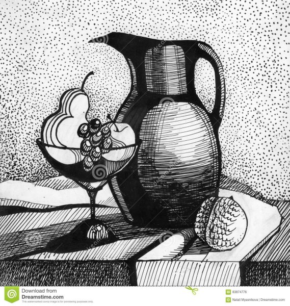 Трафарет вазы для цветов