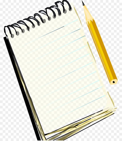 Блокнот на прозрачном фоне