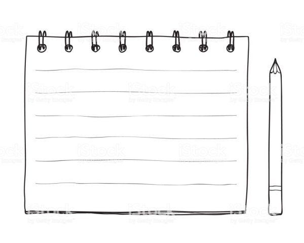 Лист блокнота раскраска