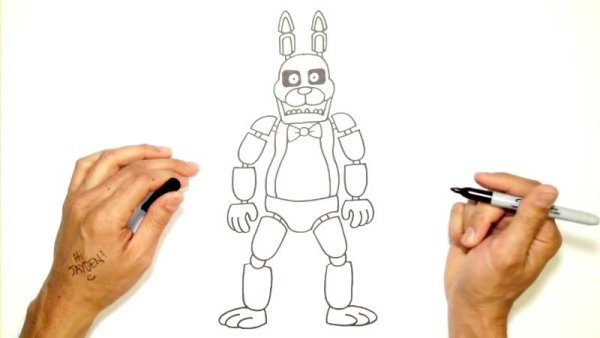 Поэтапное рисование АНИМАТРОНИКОВ