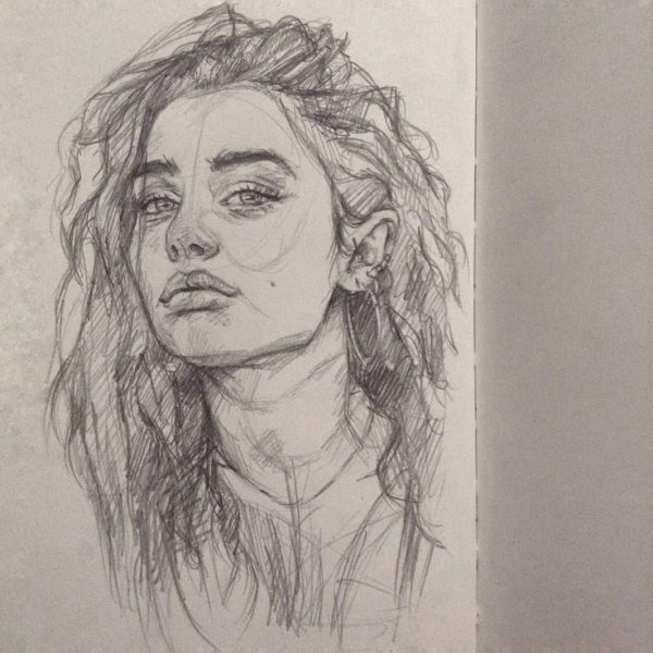 Лицо карандашом