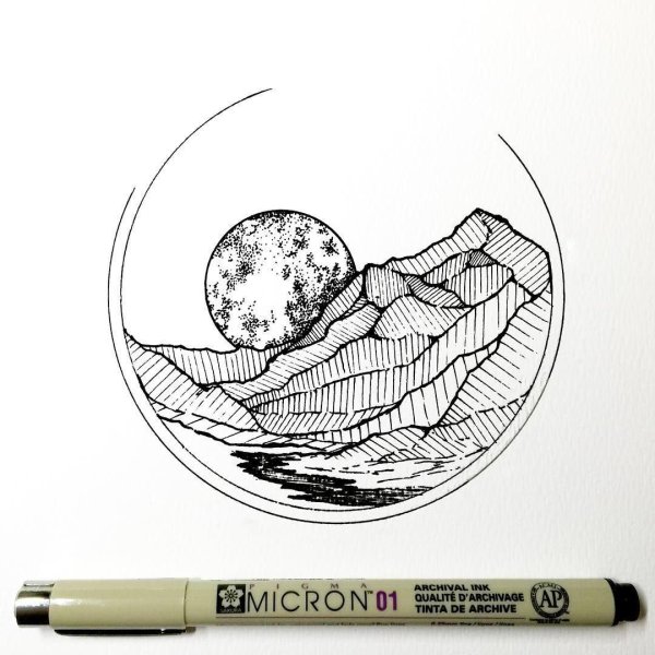 Рисунки линером