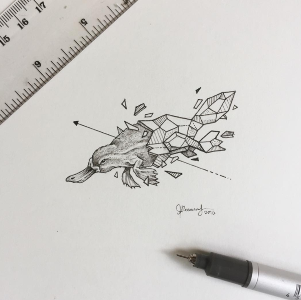 Kerby Rosanes геометрические животные тату