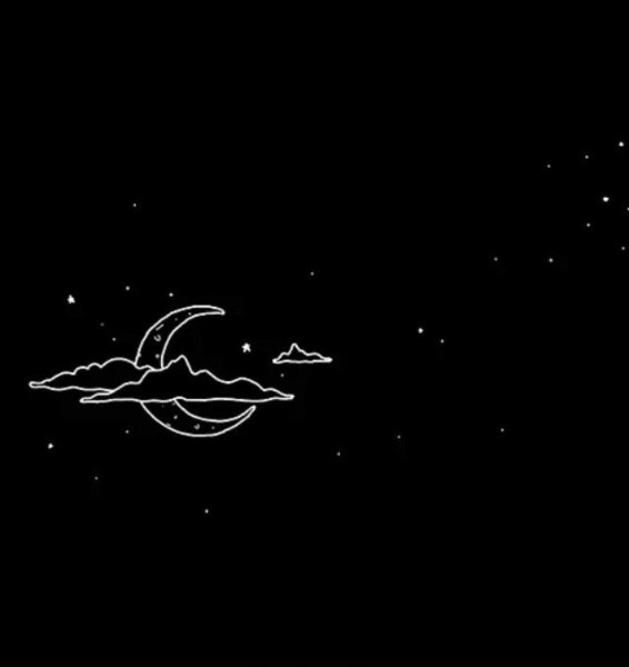 Рисунок на черном фоне легкий