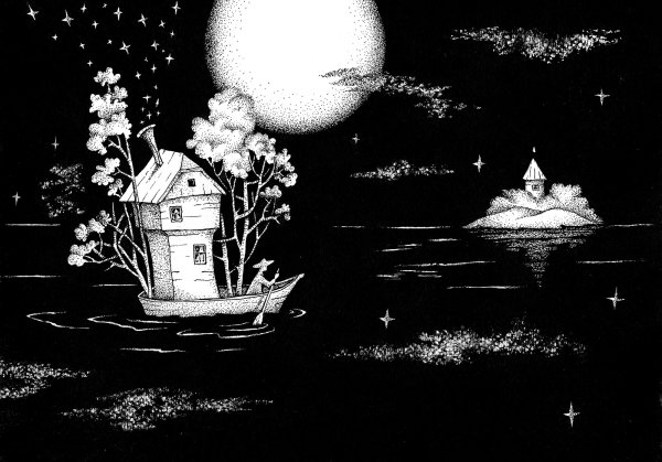 Ночь рисунок