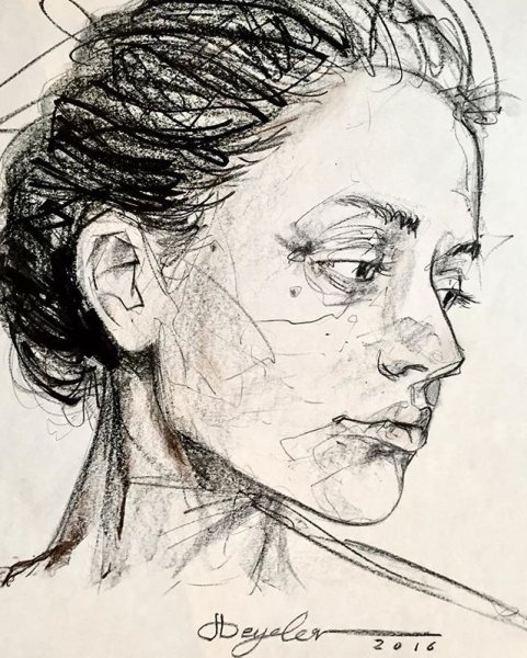 Портрет с эмоциями карандашом