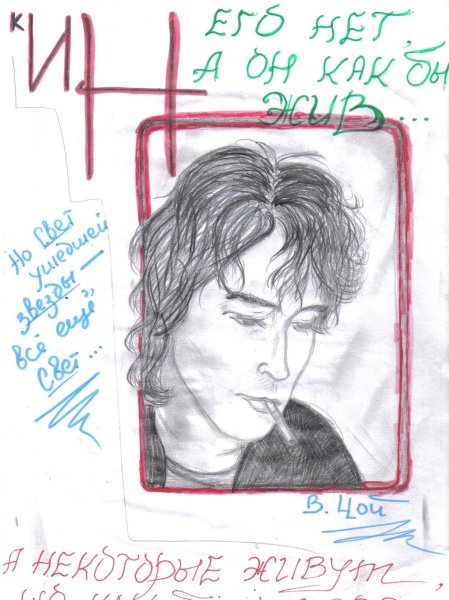 Виктор Цой контур